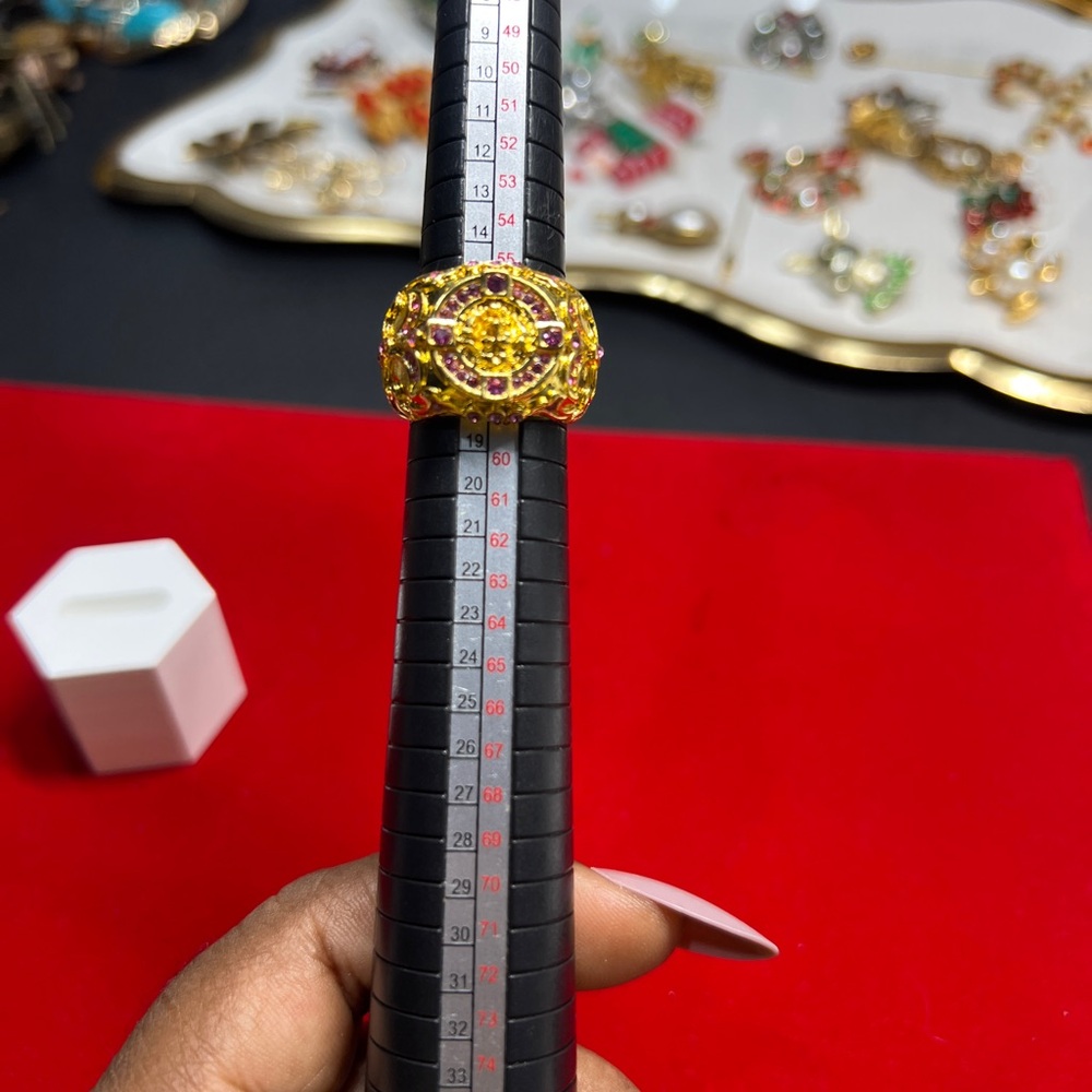 Elegant Gold plated ring with Intricate Design